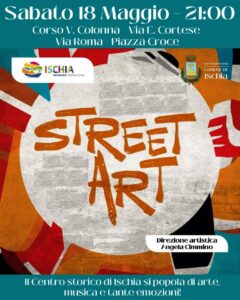 ANGELA CIMMINO E ODILIA TELESE CON “STREET ART SUMMER EDITION”  RILANCIANO A ISCHIA L’ARTE DI STRADA UNA SORTA DI MOSTRA COLLETTIVA ALL’ APERTO RAVVIVATA DALL’UNIVERSALITÀ DEL MESSAGGIO MUSICALE CHE  DA QUESTA SERA CONTINUA OGNI SETTIMANA PER TUTTA L’ESTATE———————————————————-(clicca sulle foto, le vedrai in primo piano e più grandi)